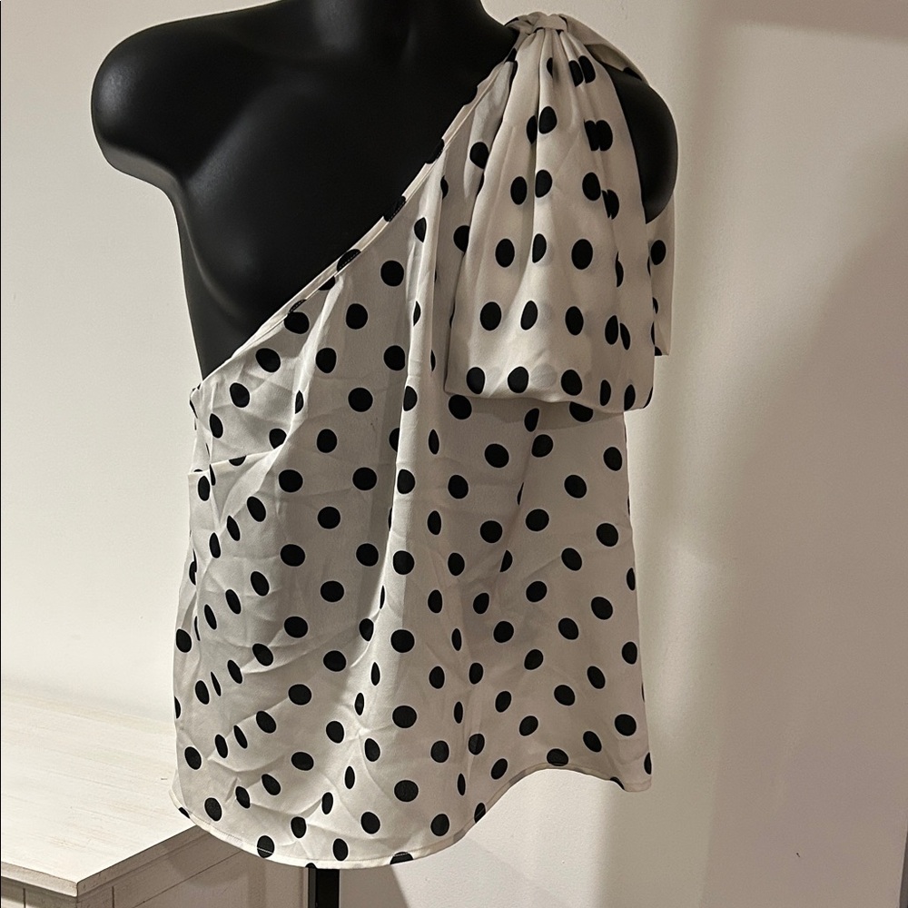 Sachin + Babi Black and White Polka Dot Blouse